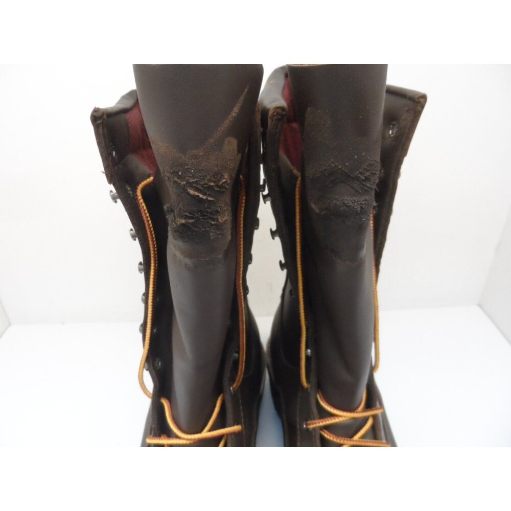 Hoffman Men's 600 CT 10" Leather Composite Toe Powerline Boots Brown Size 8D - Picture 5 of 7